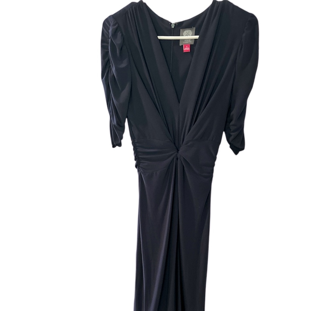 Elegant Navy Blue Evening Jumpsuit PTP 16 L 57 I 29.5